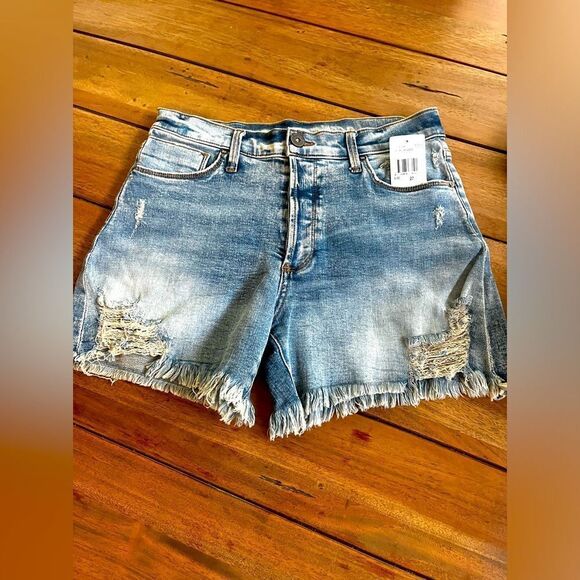 Edyson DELON  Denim high-rise Distressed Shorts; Size 27 NWT! 2 pairs to sell! - Picture 1 of 10